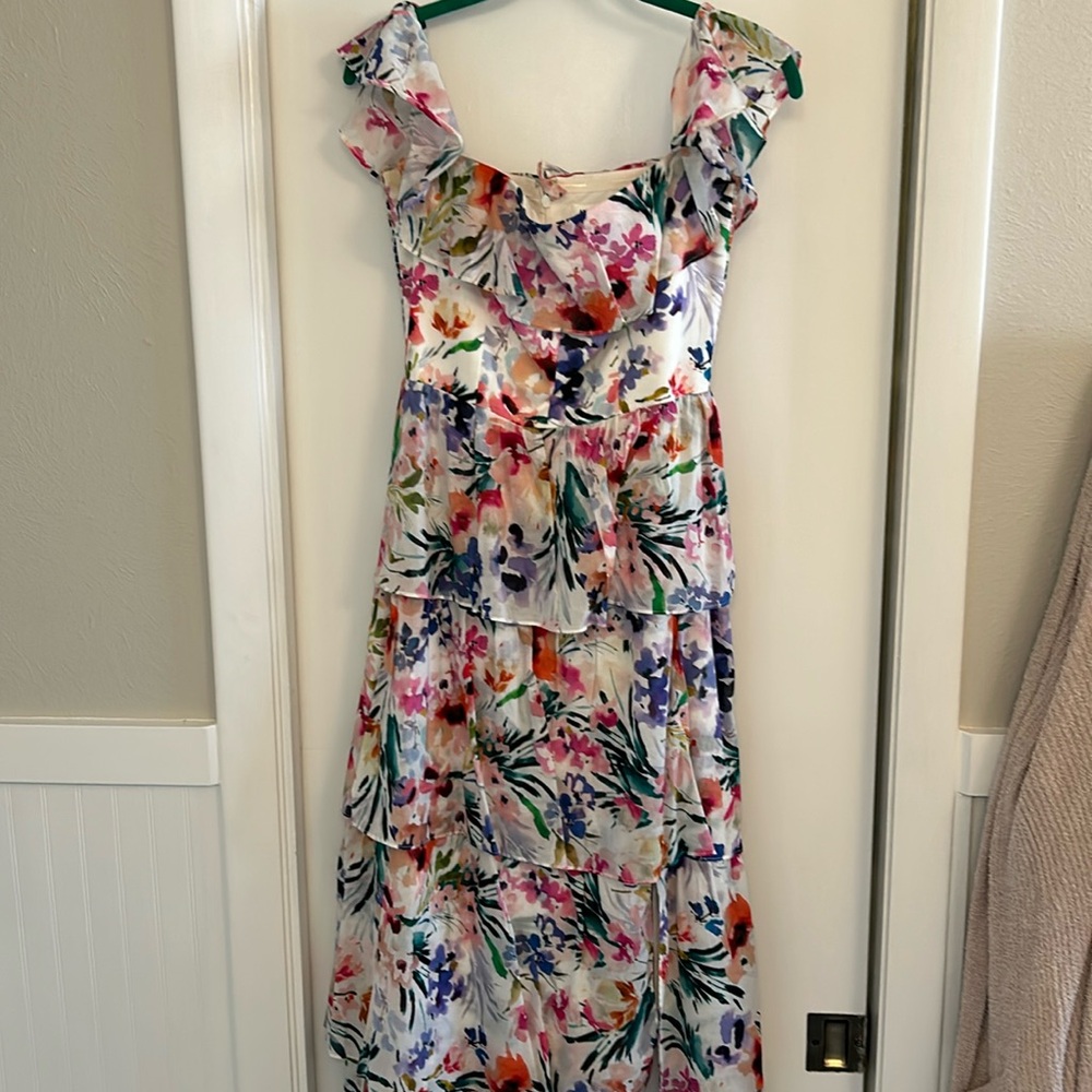 Amanda Uprichard off the shoulder floral dress